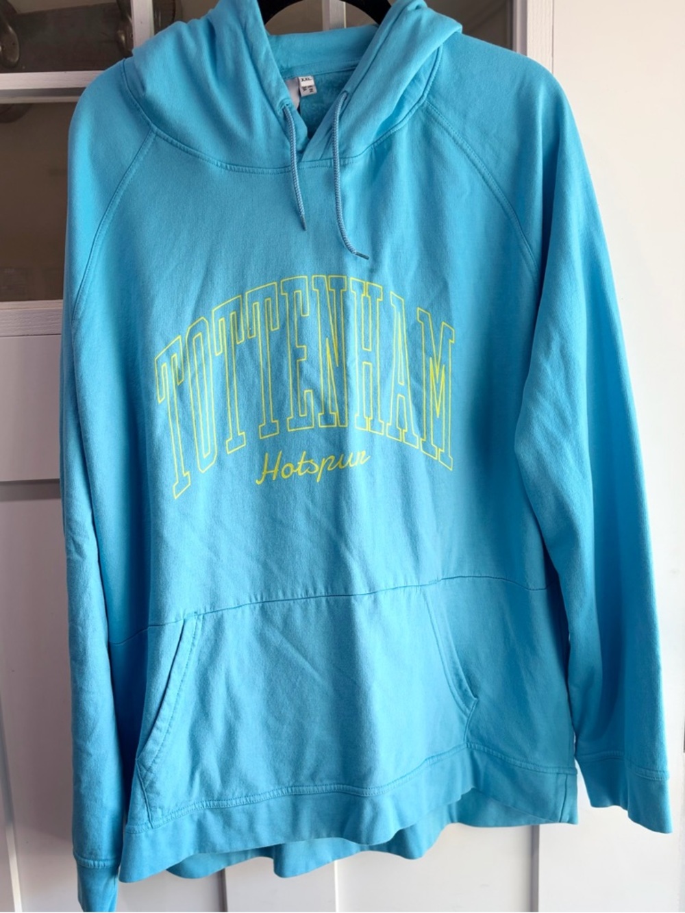 NWOT - Tottenham Hotspur Aqua Hoodie Sweatshirt with Yellow Logo